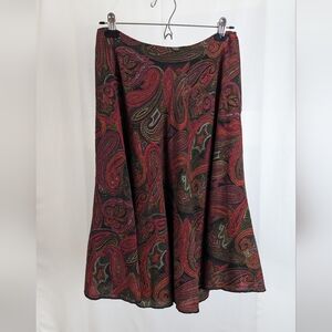 The Canadian Opera Company custom red paisley a-line skirt